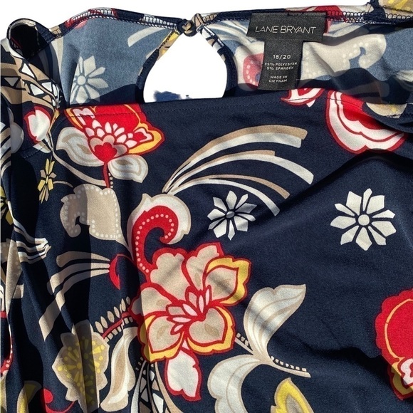 Lane Bryant Womens Multicolored Floral Boho Casual Plus Size Tunic Blouse 18/20 - Picture 10 of 11